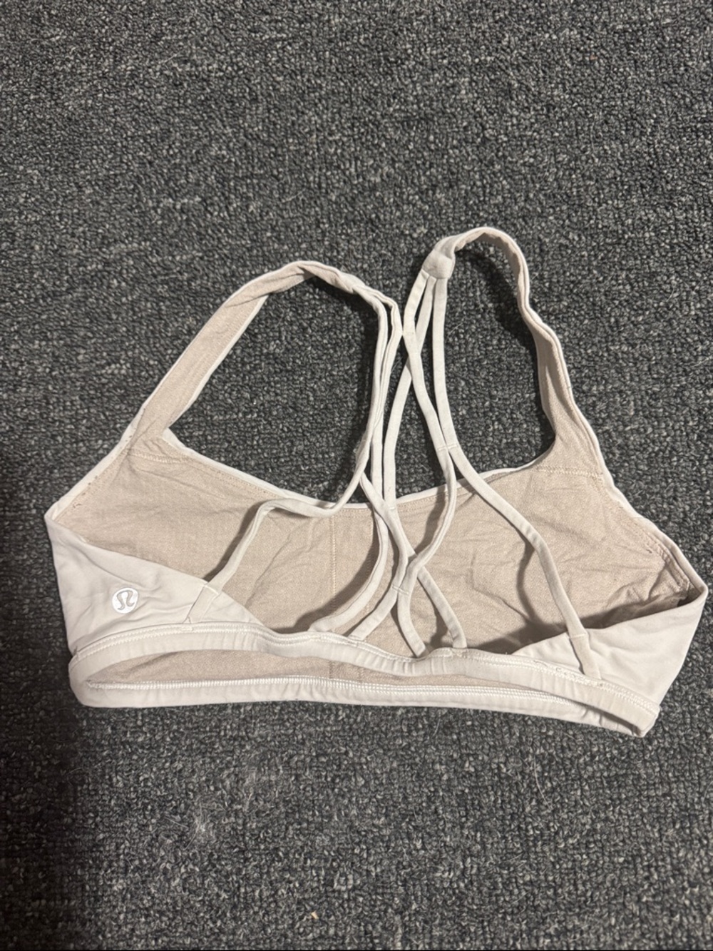 lululemon athletica white strappy sports bra